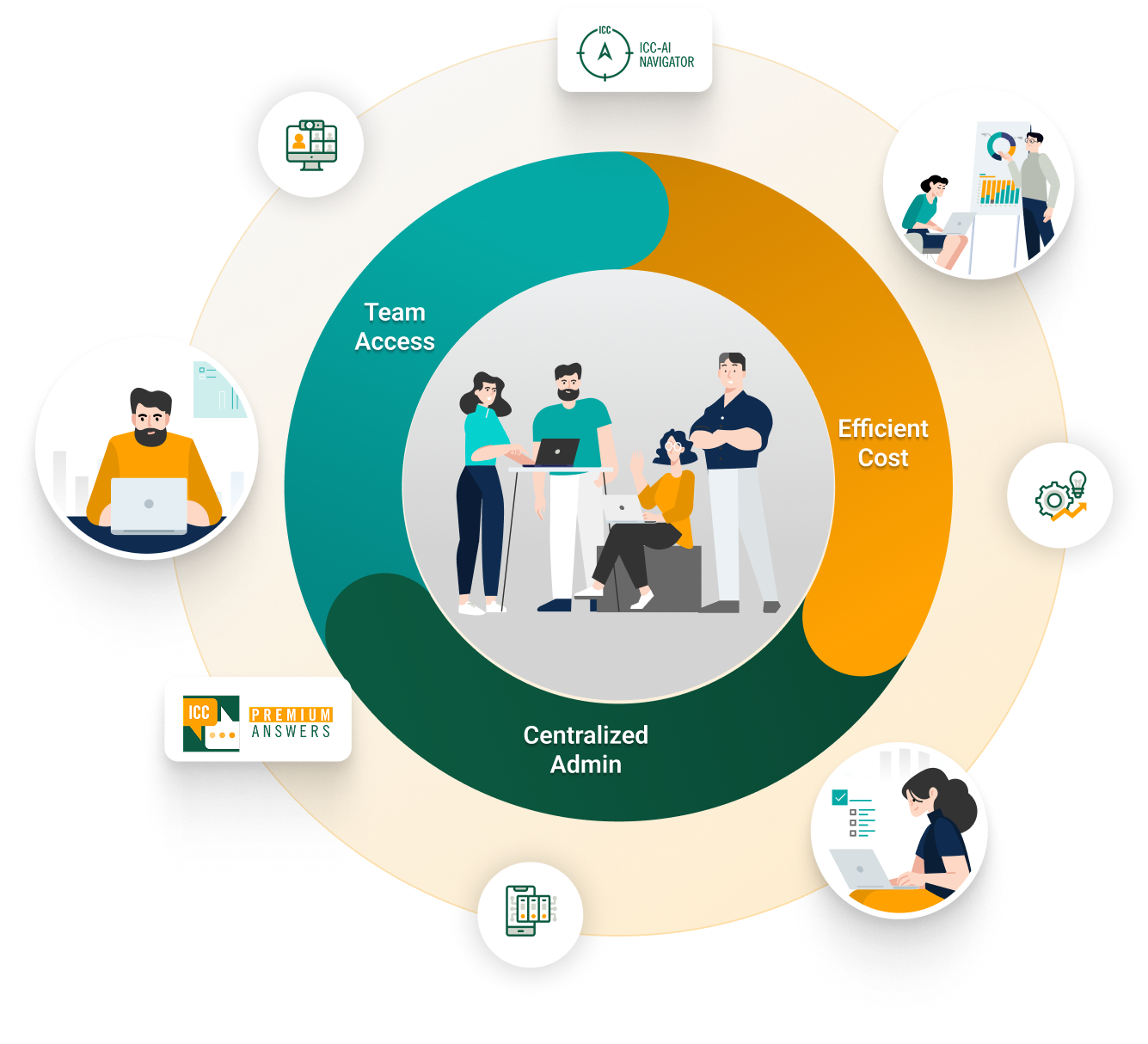 Enterprise Solutions for Large Teams Illustration
